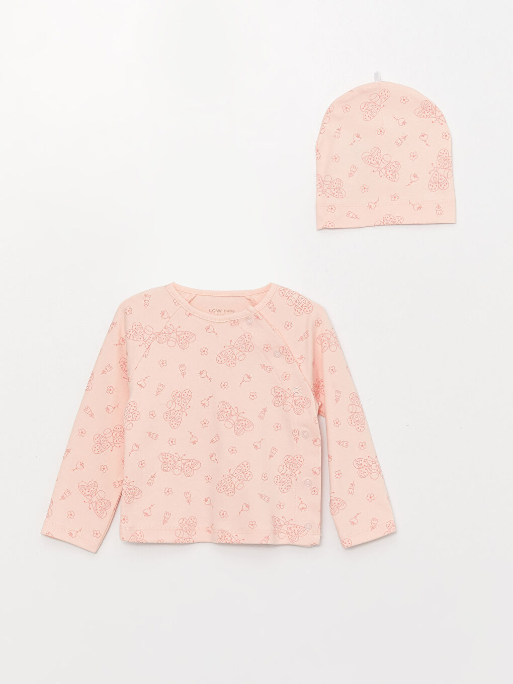 Rundhalsausschnitt Langarm Bedruckt Baby Mädchen 3-Teiliges Set-1