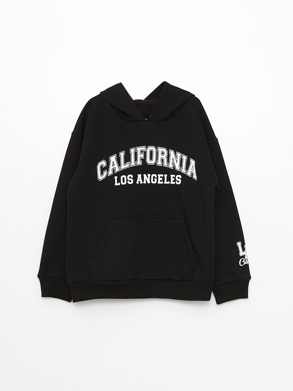 Hooded Printed Long Sleeve Girls' Sweatshirt