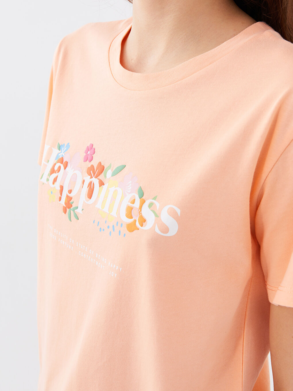 Women's Crew Neck Printed T-Shirt-3