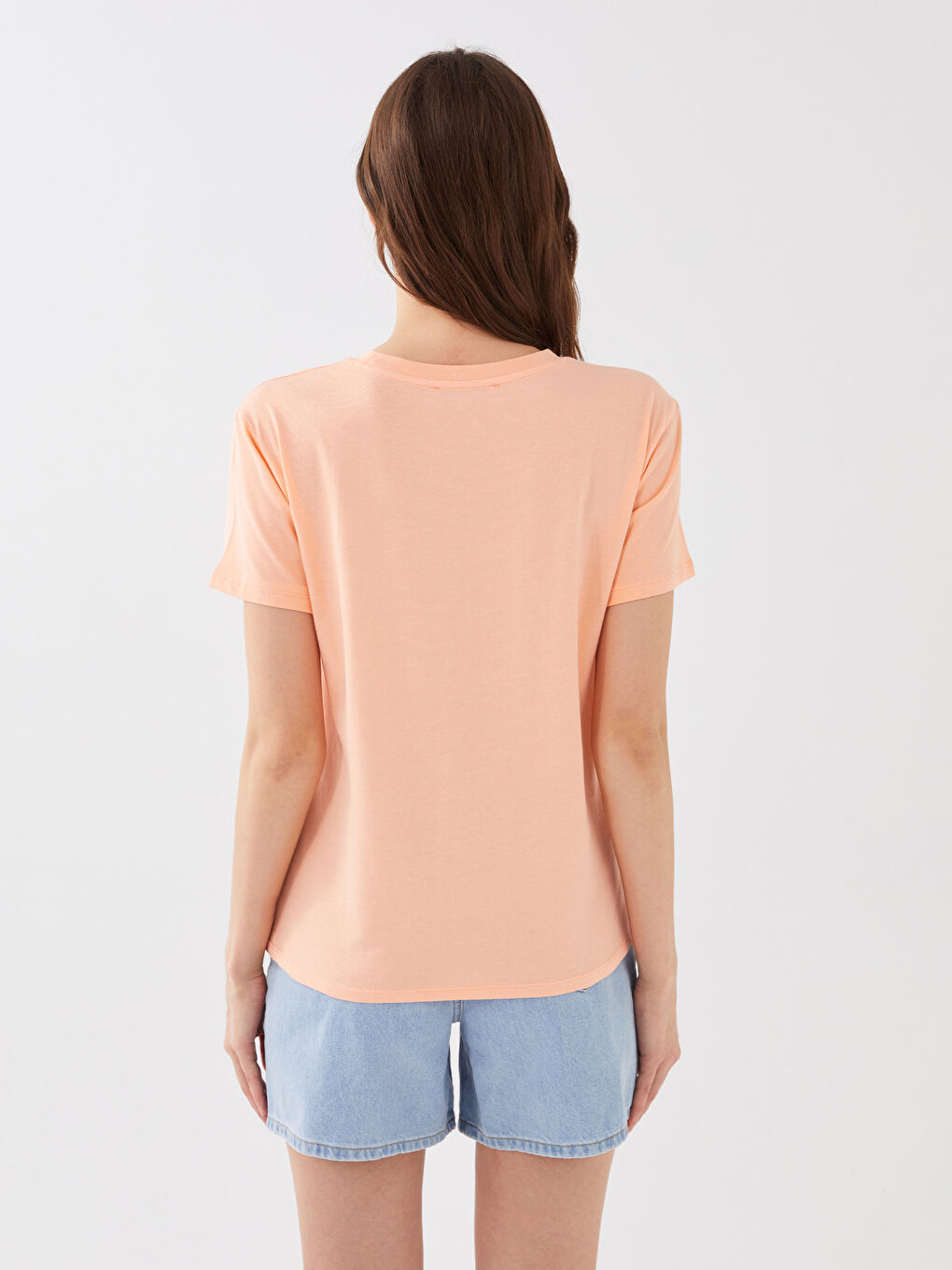 Women's Crew Neck Printed T-Shirt-4