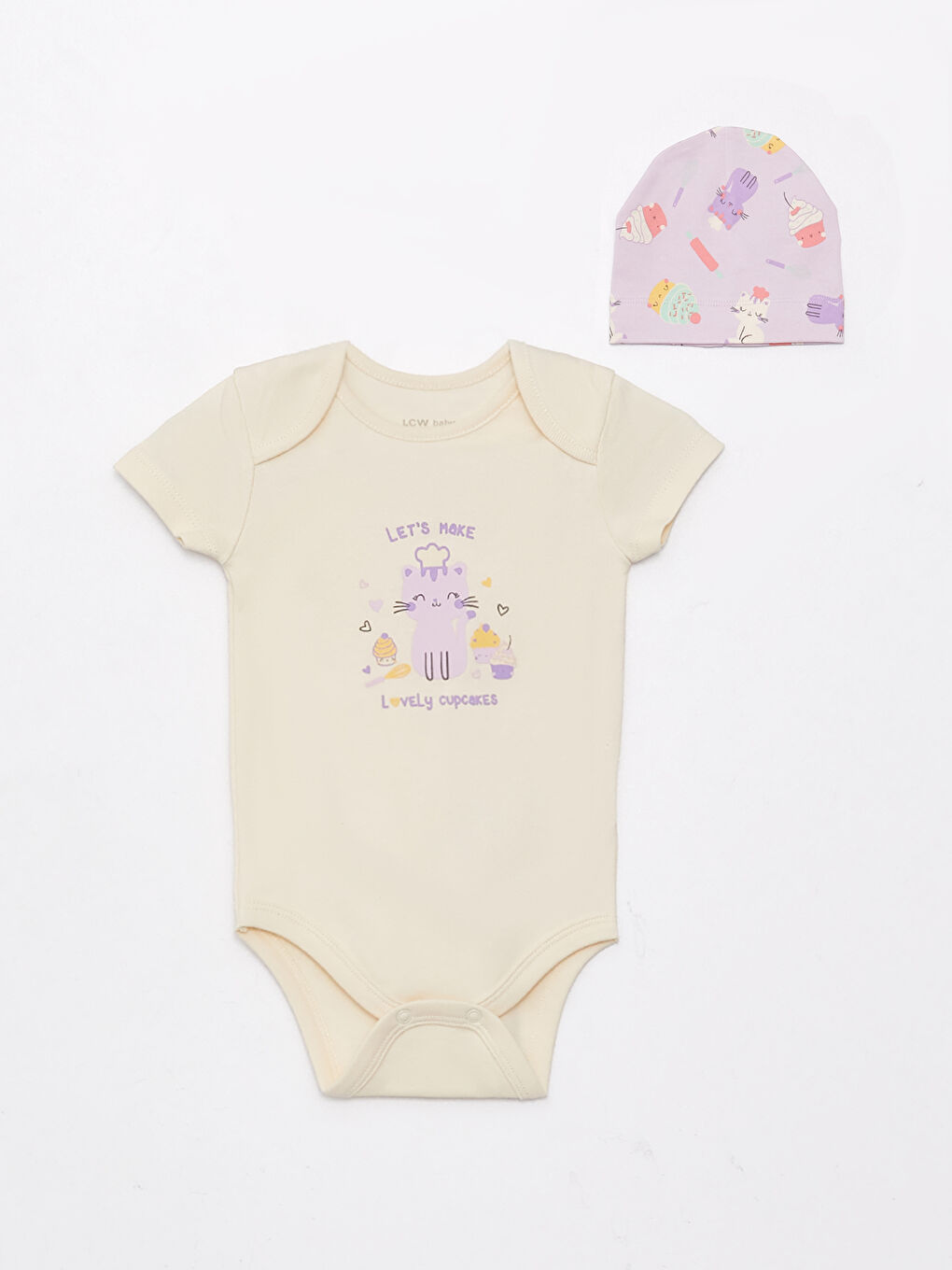 Crew Neck Printed Baby Girls' 3-Pack Set-1