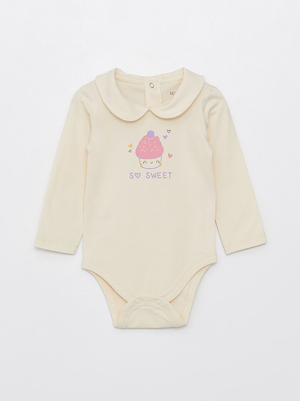LCW baby Ensemble 3 Pièces Bébé Fille Imprimé Manches Longues Col Bébé Fermeture à Pression -S36527Z1-KXP