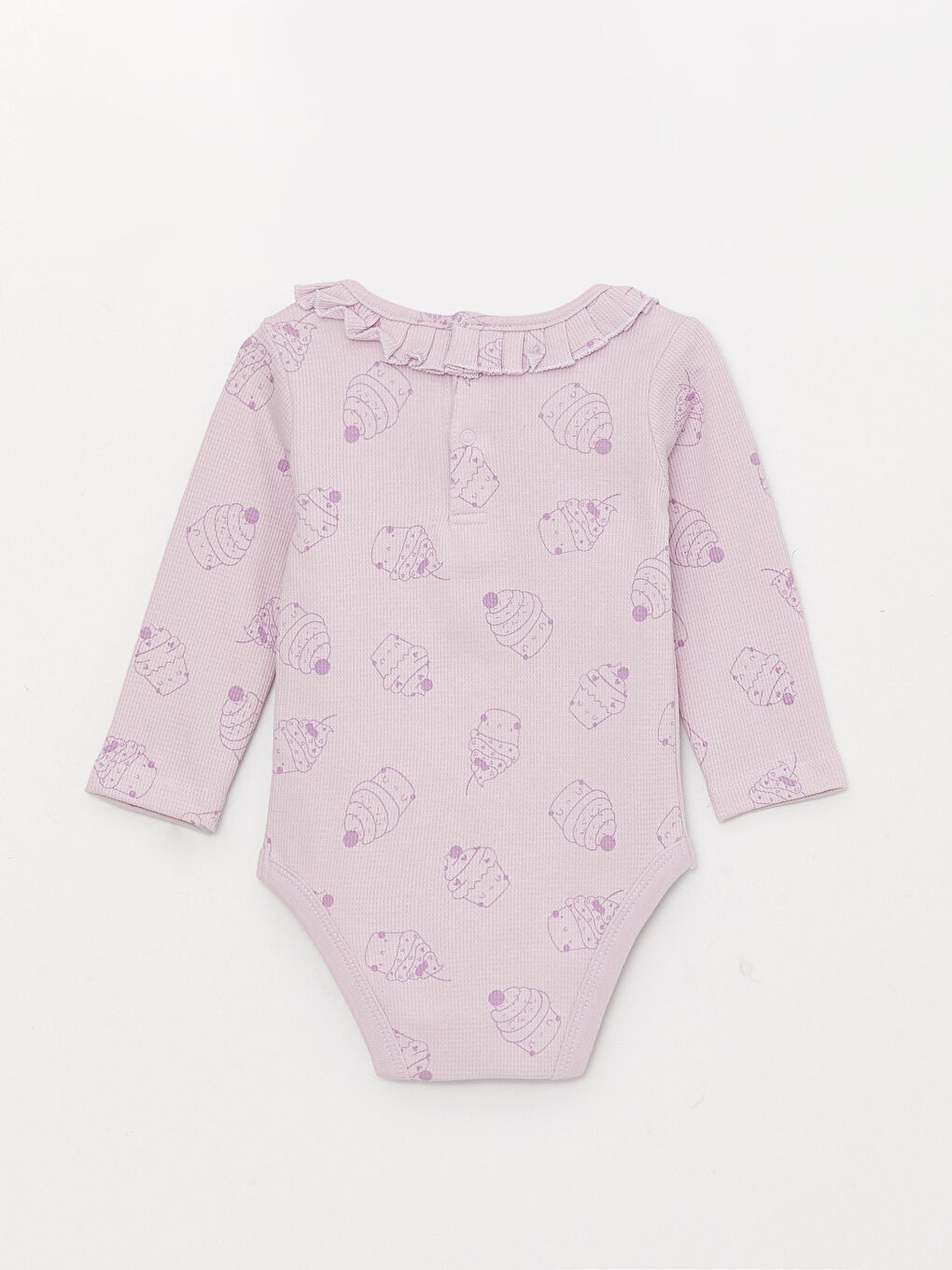 ياقة دائرية كم طويل مطبوع لبنات رضع بودي سوت بسناب وبنطلون مجموعة من قطعتين-2