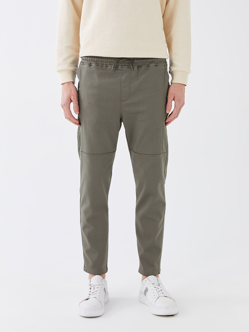 Haki Standart Kalıp Erkek Pantolon-3