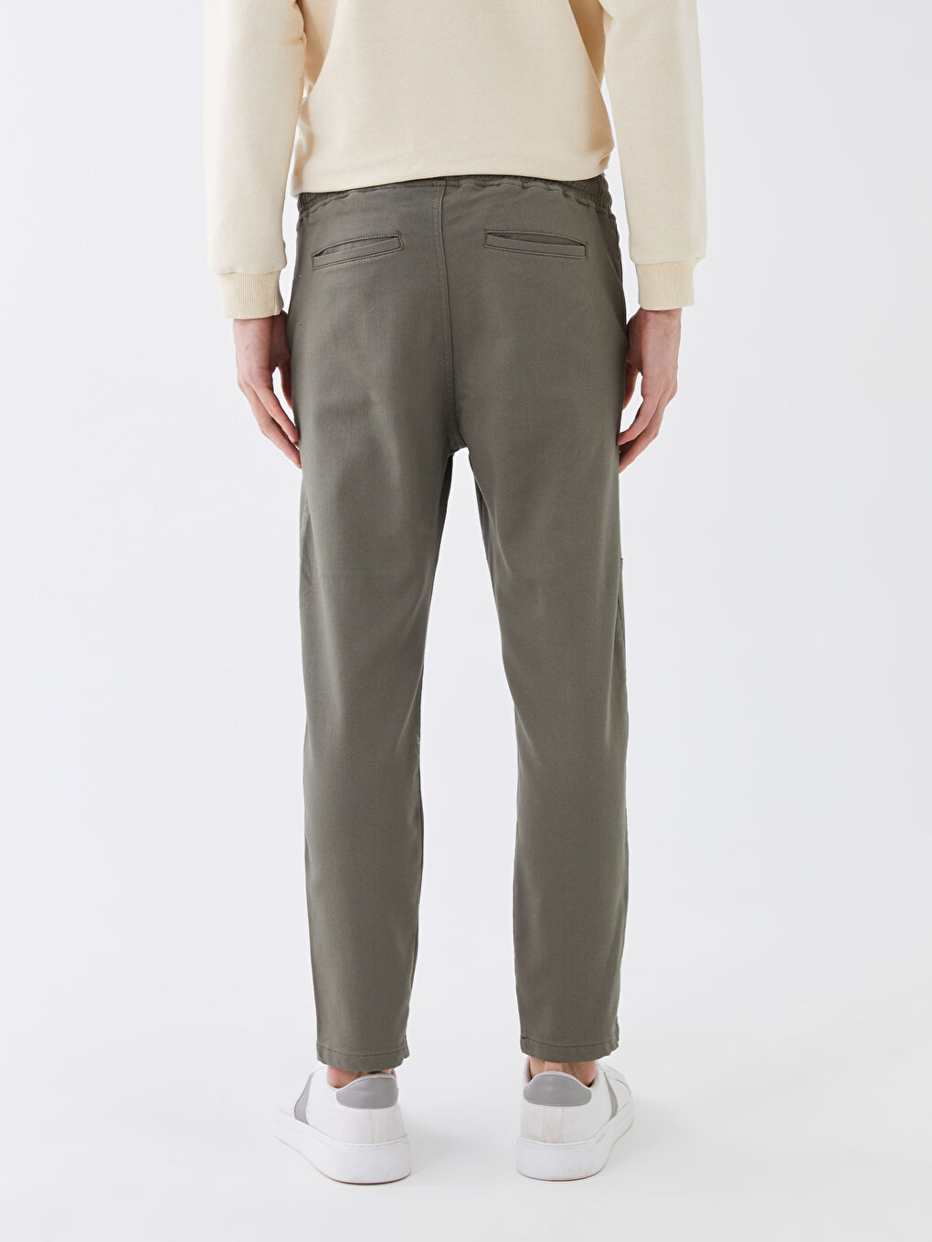 Haki Standart Kalıp Erkek Pantolon-4