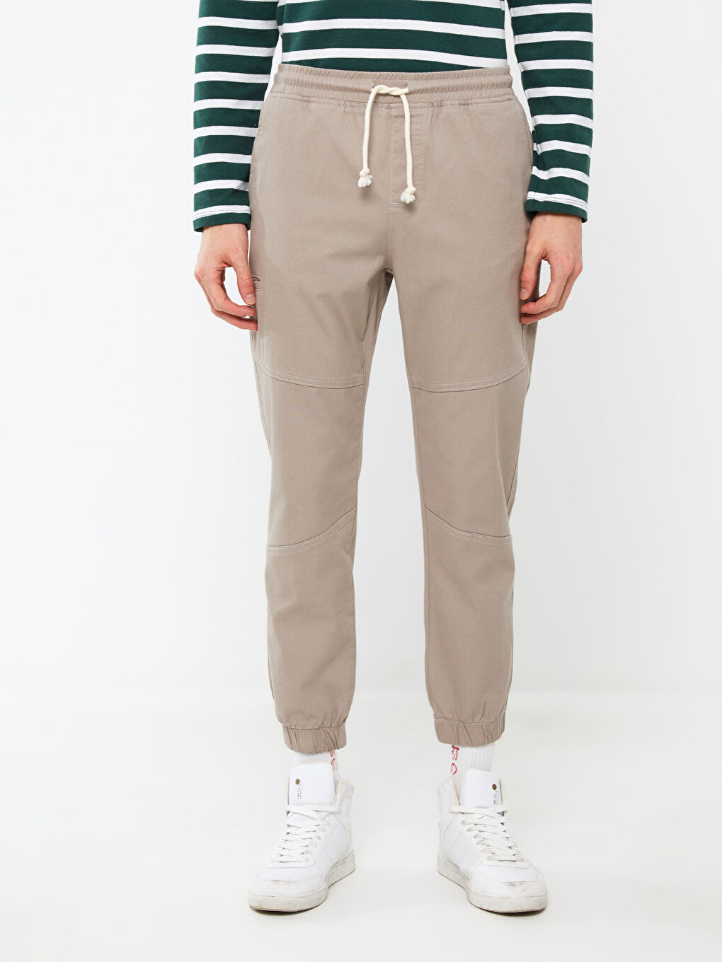 Брюки-джоггеры Мужские из саржи слим-фит-3