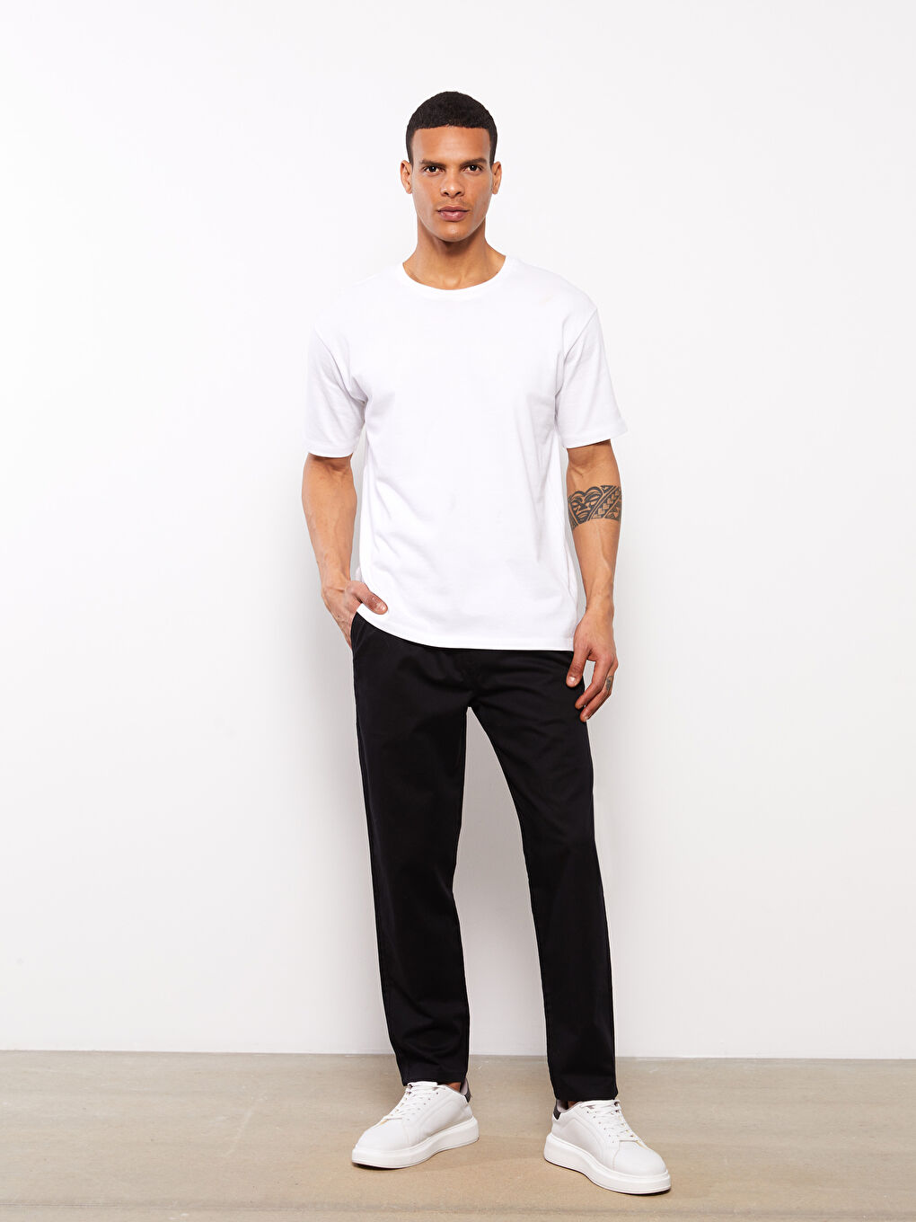 XSIDE Slim Fit Linen Blend Men's Trousers -S36536Z8-RQL