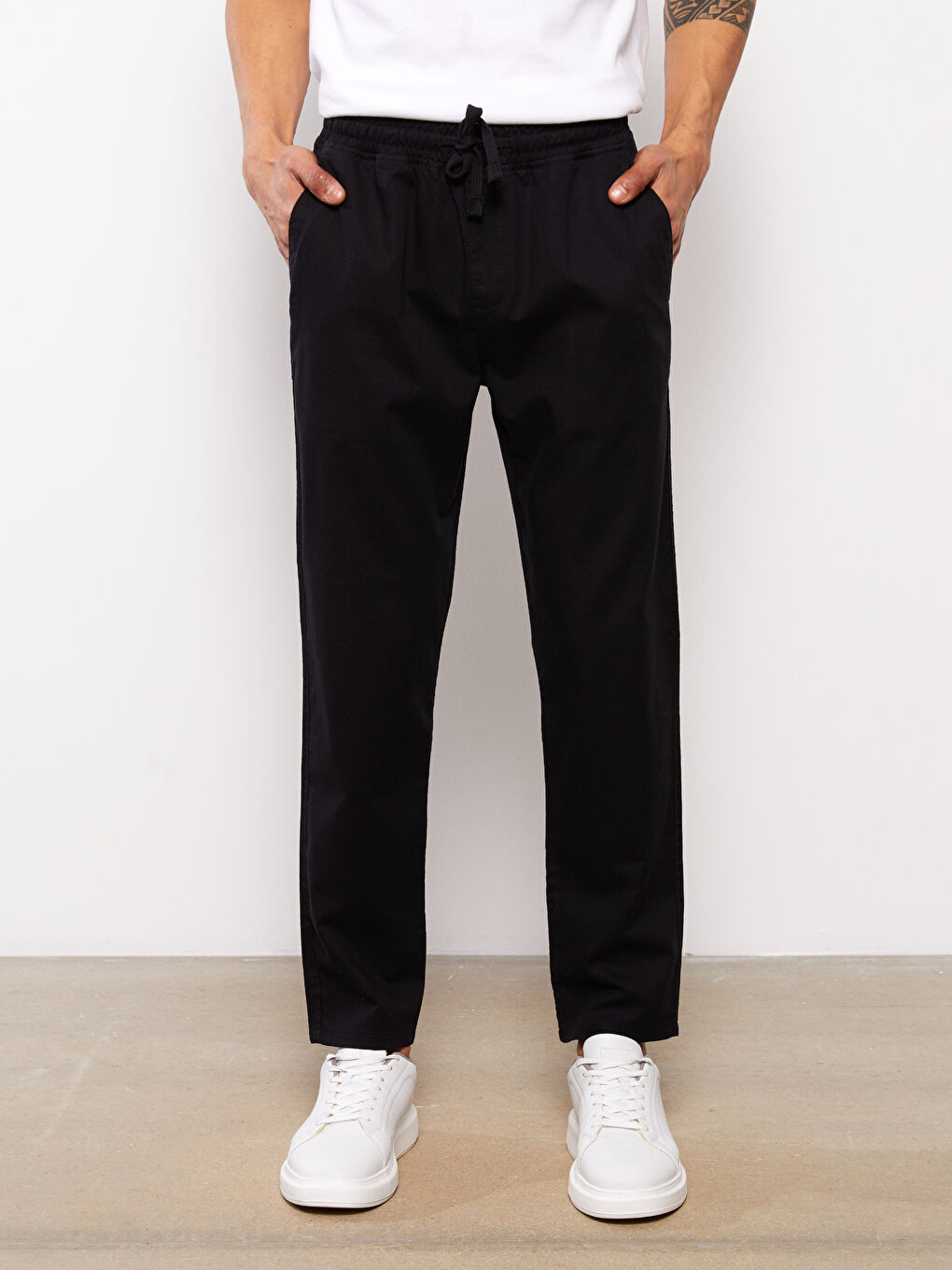 XSIDE Slim Fit Linen Blend Men's Trousers -S36536Z8-RQL