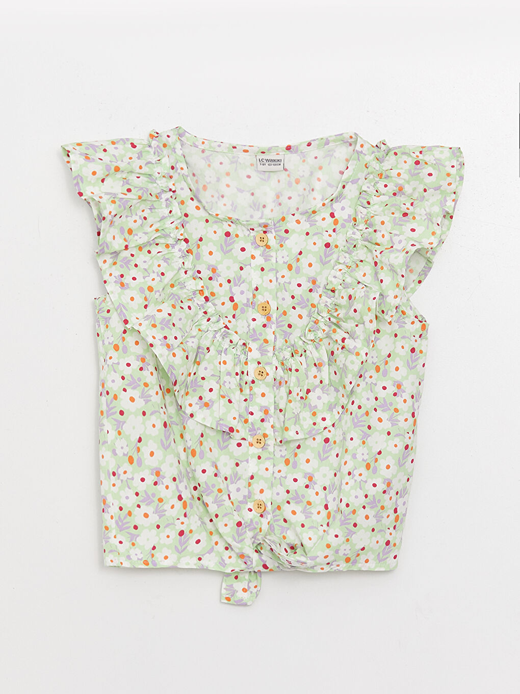 LC Waikiki Crew Neck Patterned Girl's Blouse -S36539Z4-LRL