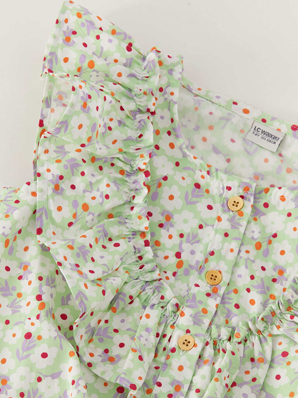 LC Waikiki Crew Neck Patterned Girl's Blouse -S36539Z4-LRL