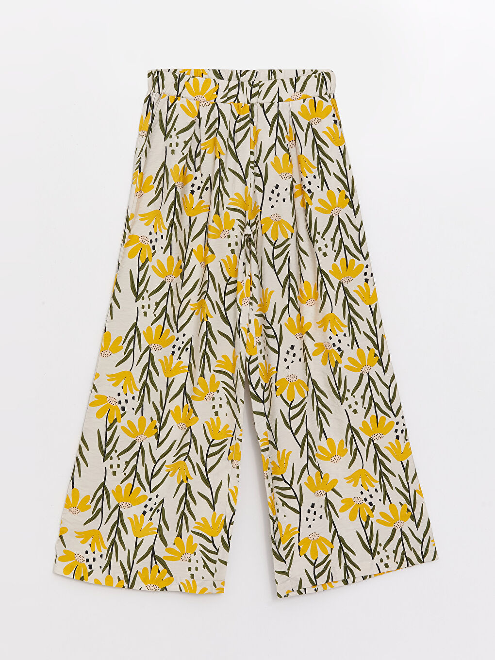 Bej Petite Gömlek Yaka Çiçekli Kısa Kollu Vual Kumaş Kadın Pijama Takımı-2