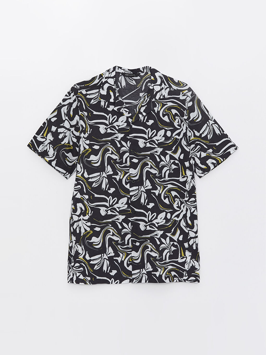 Regular Fit Short Sleeve Patterned Men's Shirt-5