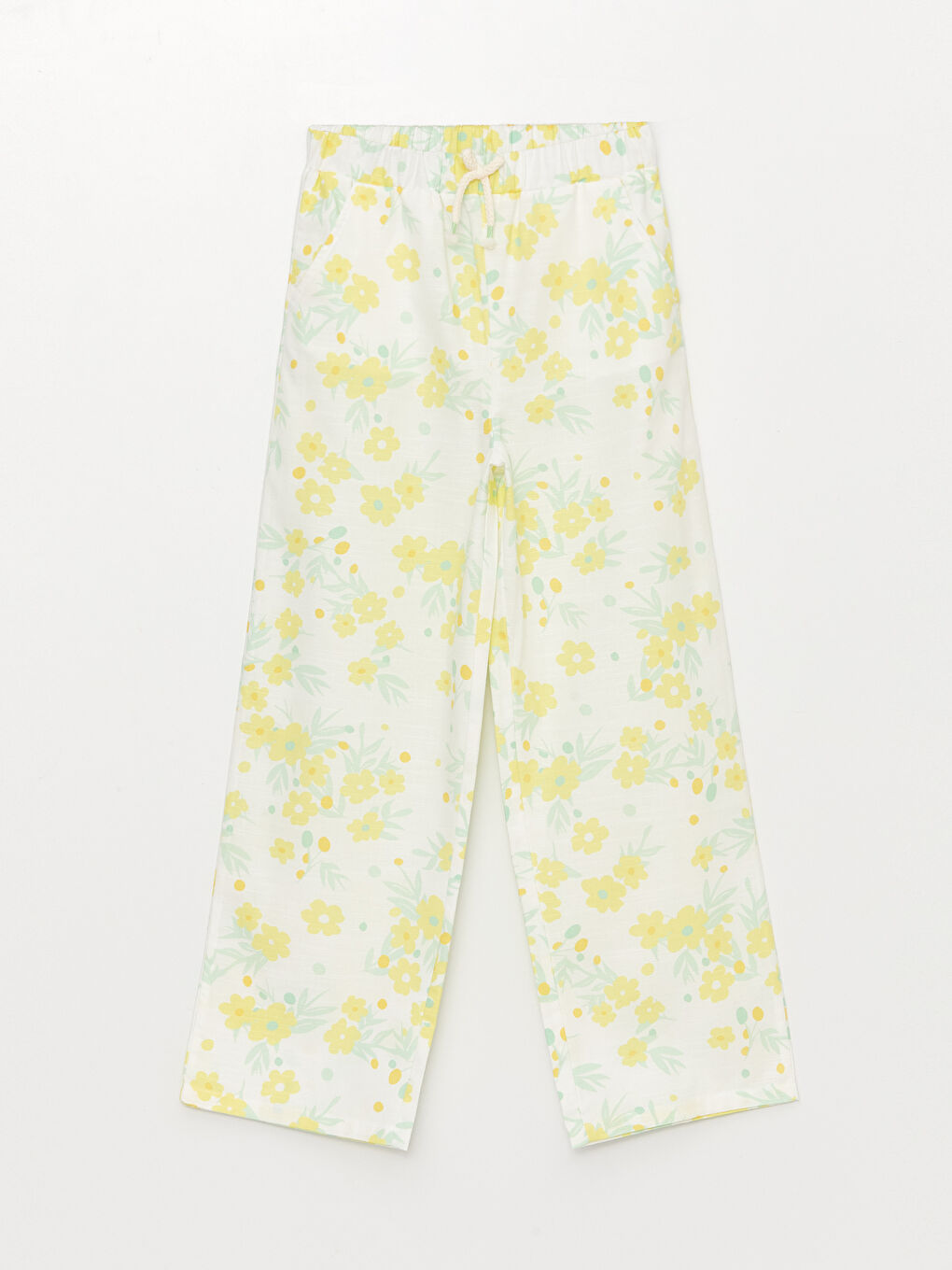 LCW Kids Elasticated Waist Printed Girls' Trousers -S36553Z4-LRA