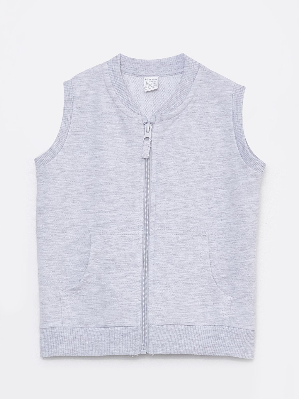 Crew Neck Zippered Baby Boys' Vest