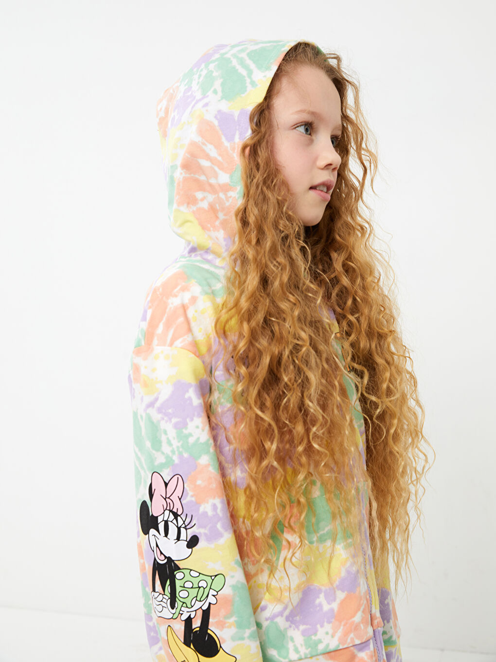 Толстовка для девочек с Минни Маус и Дейзи Дак, с принтом, с длинным рукавом, на молнии-2