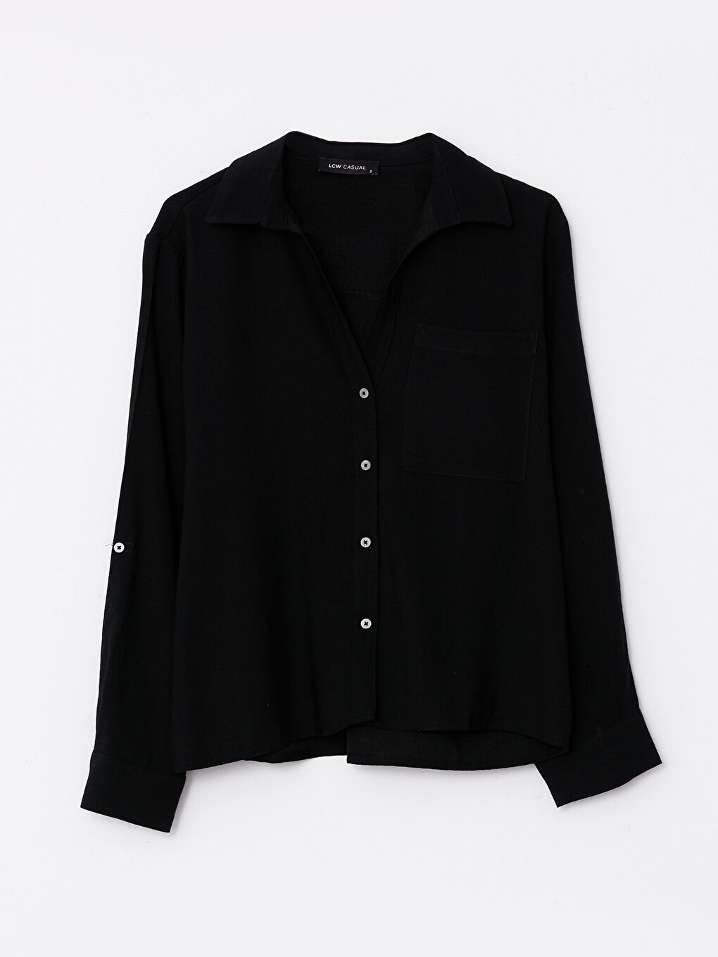 Chemise Unie à Manches Longues pour Femmes-6