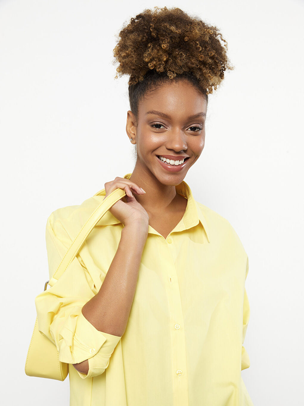 Cămașă Supradimensionată Dreaptă cu Mânecă Lungă pentru Femei-1