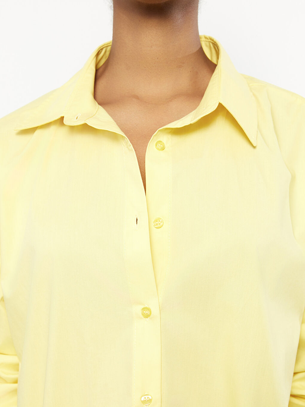 Cămașă Supradimensionată Dreaptă cu Mânecă Lungă pentru Femei-3