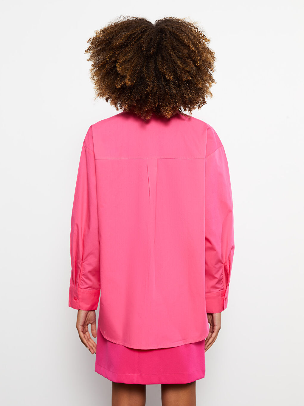 LC Waikiki Straight Long Sleeve Women's Oversize Shirt -S36593Z8-GSY