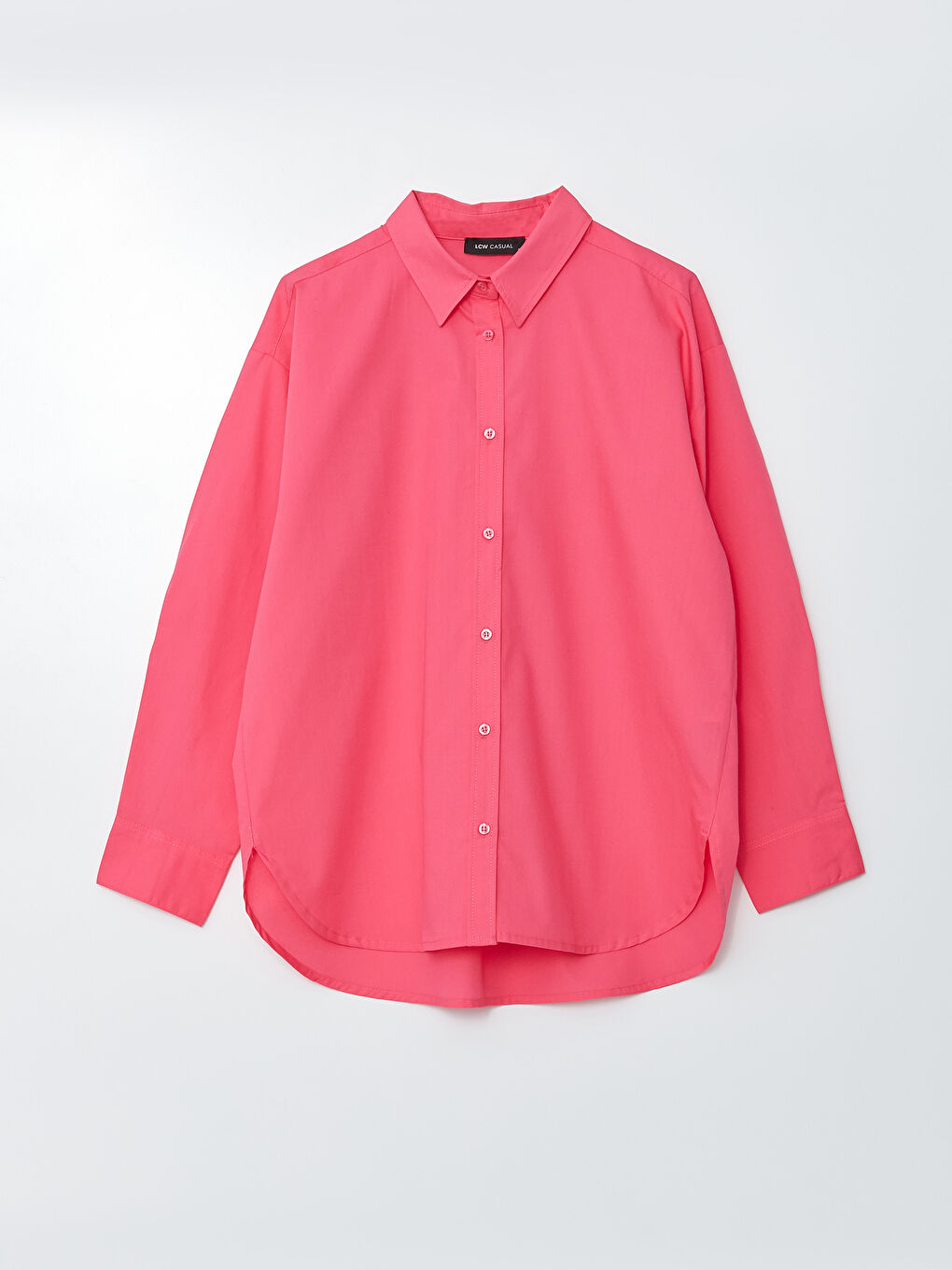 LC Waikiki Straight Long Sleeve Women's Oversize Shirt -S36593Z8-GSY