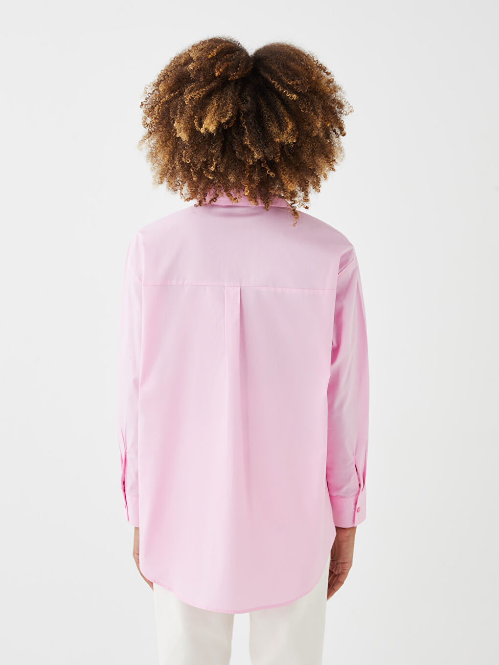 Cămașă Supradimensionată Dreaptă cu Mânecă Lungă pentru Femei-5