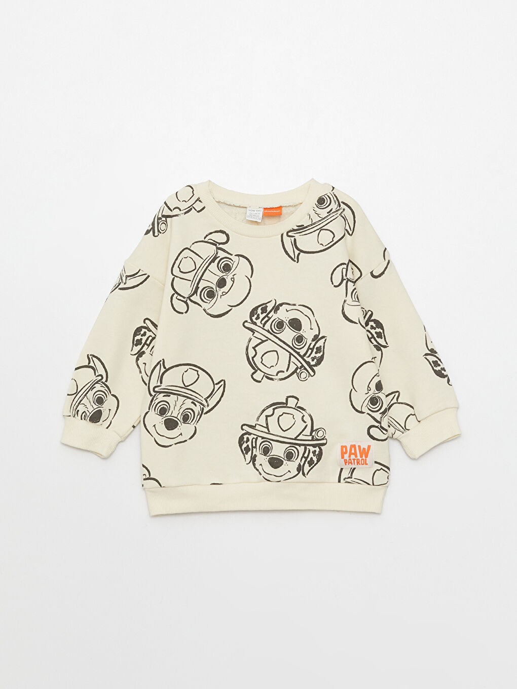 Дөңгелек жағалы ұзын жеңді табан майы принтті ұл балаға арналған свитшот 2 данадан тұратын-1