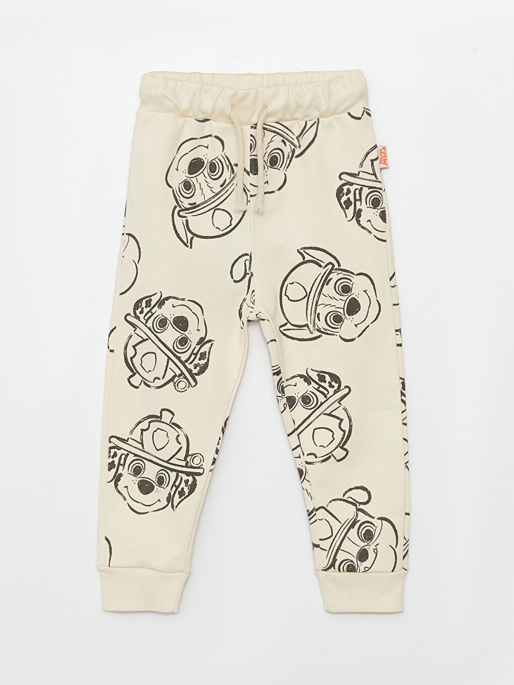 Ekru Beli Lastikli Paw Patrol Baskılı Erkek Bebek Jogger Eşofman Altı