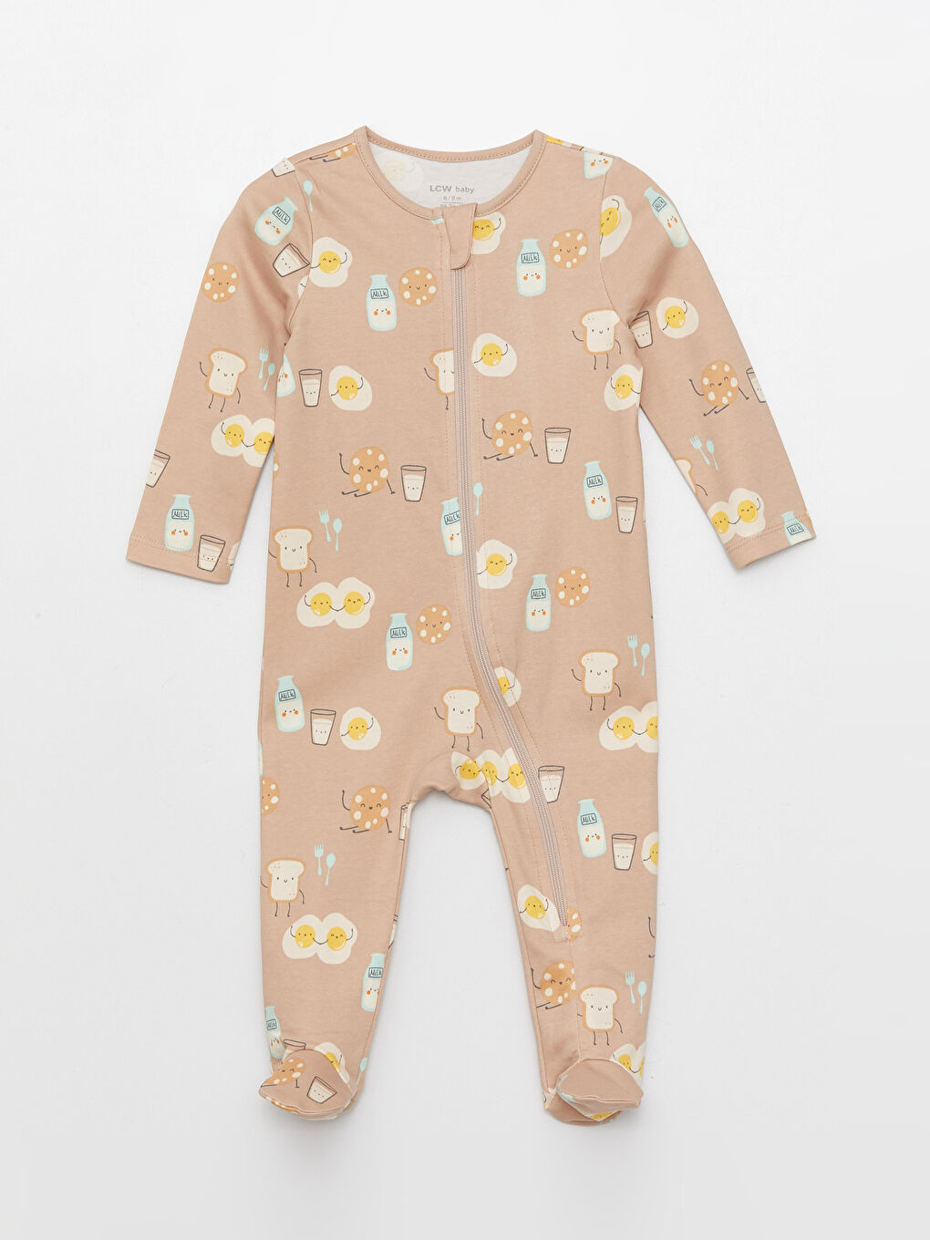 Crew Neck Long Sleeve Printed Baby Boy Rompers 2-Piece Set-1