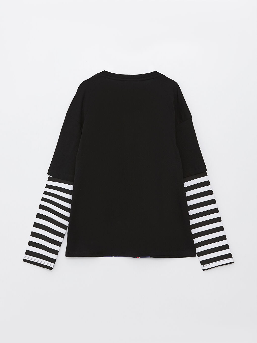 Crew Neck K-Pop Printed Long Sleeve Girls' T-Shirt -S36651Z4-CVL