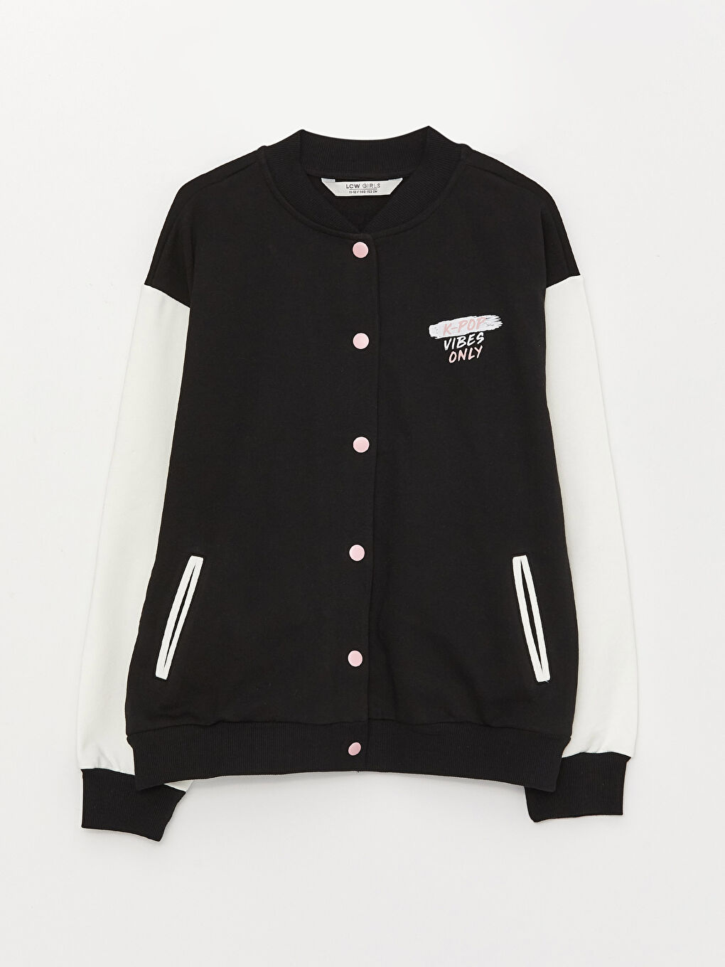 Printed Long Sleeve Girls' College Jacket -S36659Z4-CVL