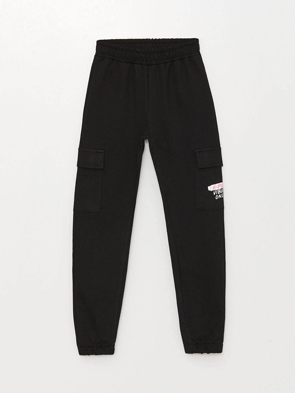 Elastic Waist K-Pop Printed Girl Jogger Sweatpants -S36660Z4-CVL