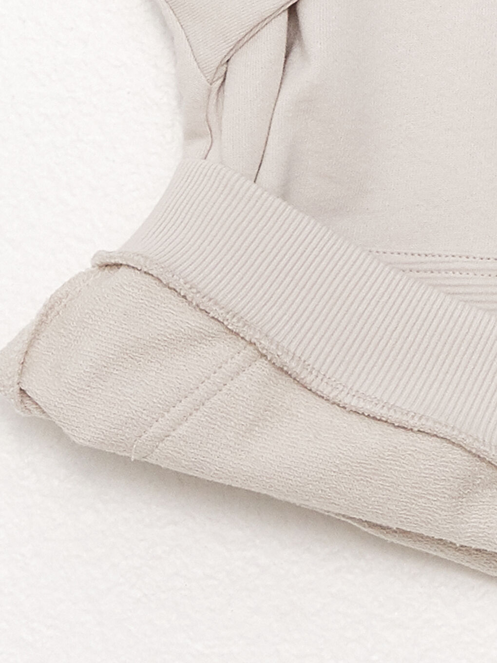 Gri Bisiklet Yaka Uzun Kollu Erkek Bebek Sweatshirt-2