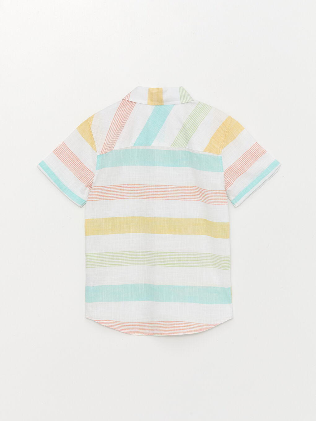 Striped Short Sleeve Boys' Shirt-1