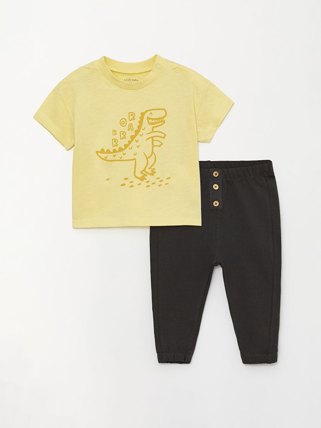 Ensemble T-Shirt et Pantalon Imprimé Bébé Garçon Col Rond Manches Courtes
