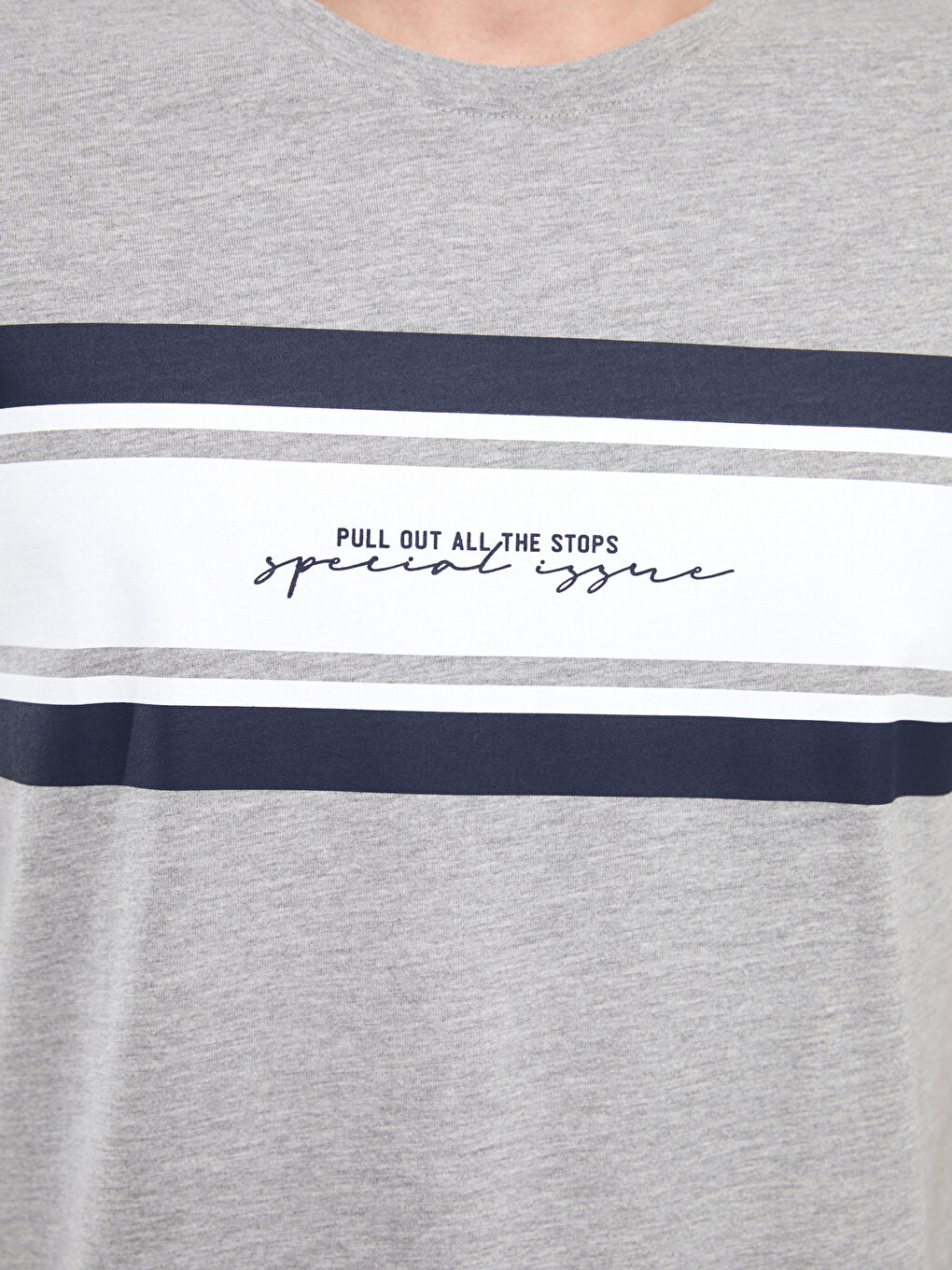 Crew Neck Short Sleeve Printed Combed Cotton Men's T-shirt-6