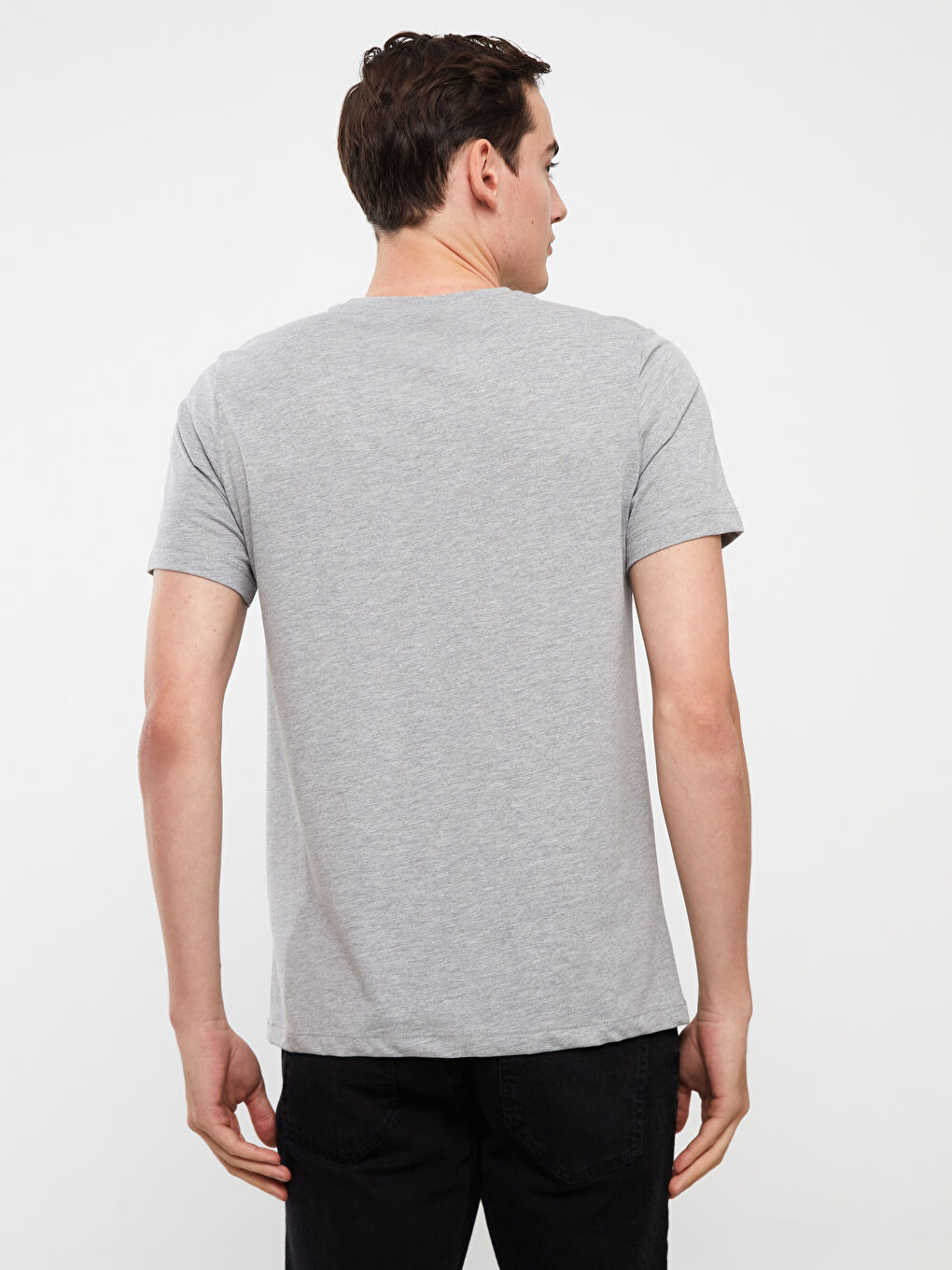 Crew Neck Short Sleeve Printed Combed Cotton Men's T-shirt-8