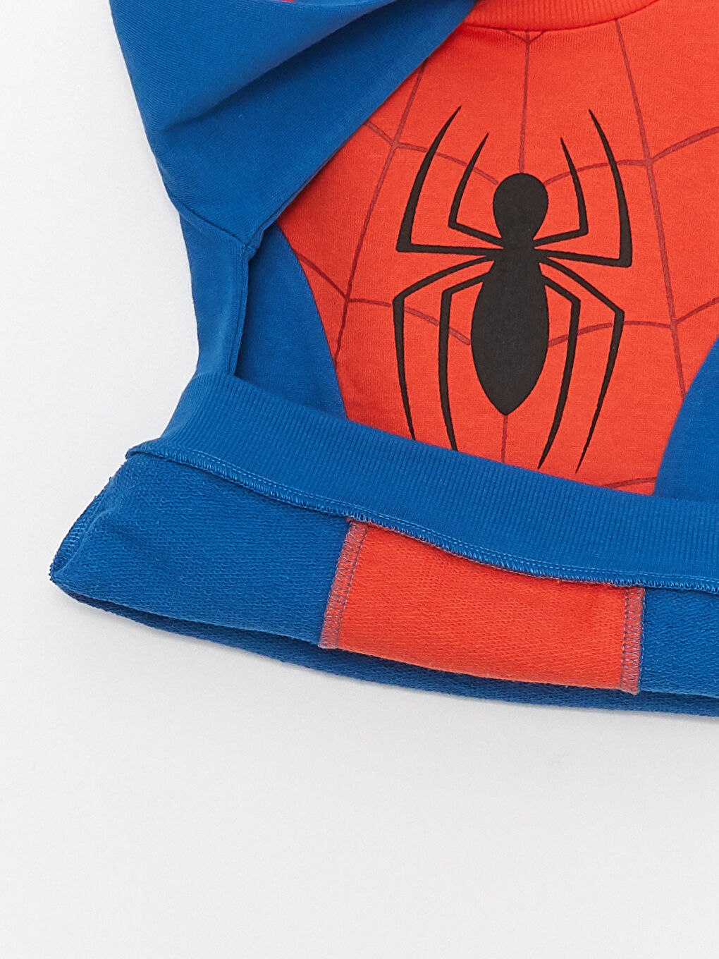 Mavi Bisiklet Yaka Uzun Kollu Spider-Man Baskılı Erkek Bebek Sweatshirt ve Eşofman Alt 2'li Takım-5