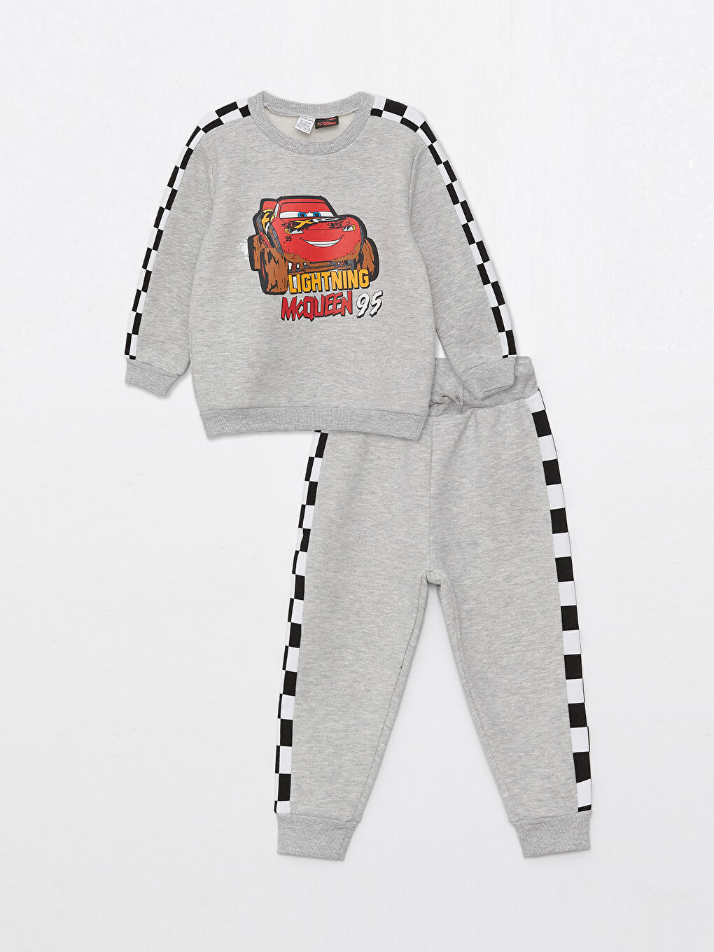 Crew Neck Long Sleeved Cars Printed Baby Boy Sweatshirt and Tracksuit Bottom 2-Pack Set -S36735Z1-D5P