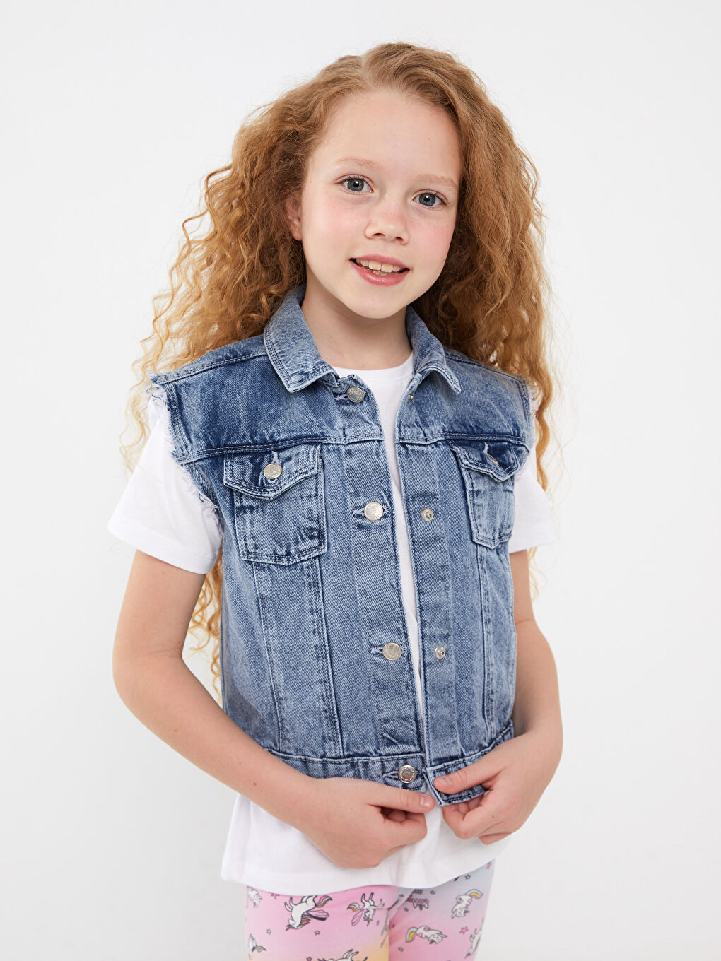 بنطلونات ليجنز طويلة مطبوعة للبنات مع خصر مطاطي-1