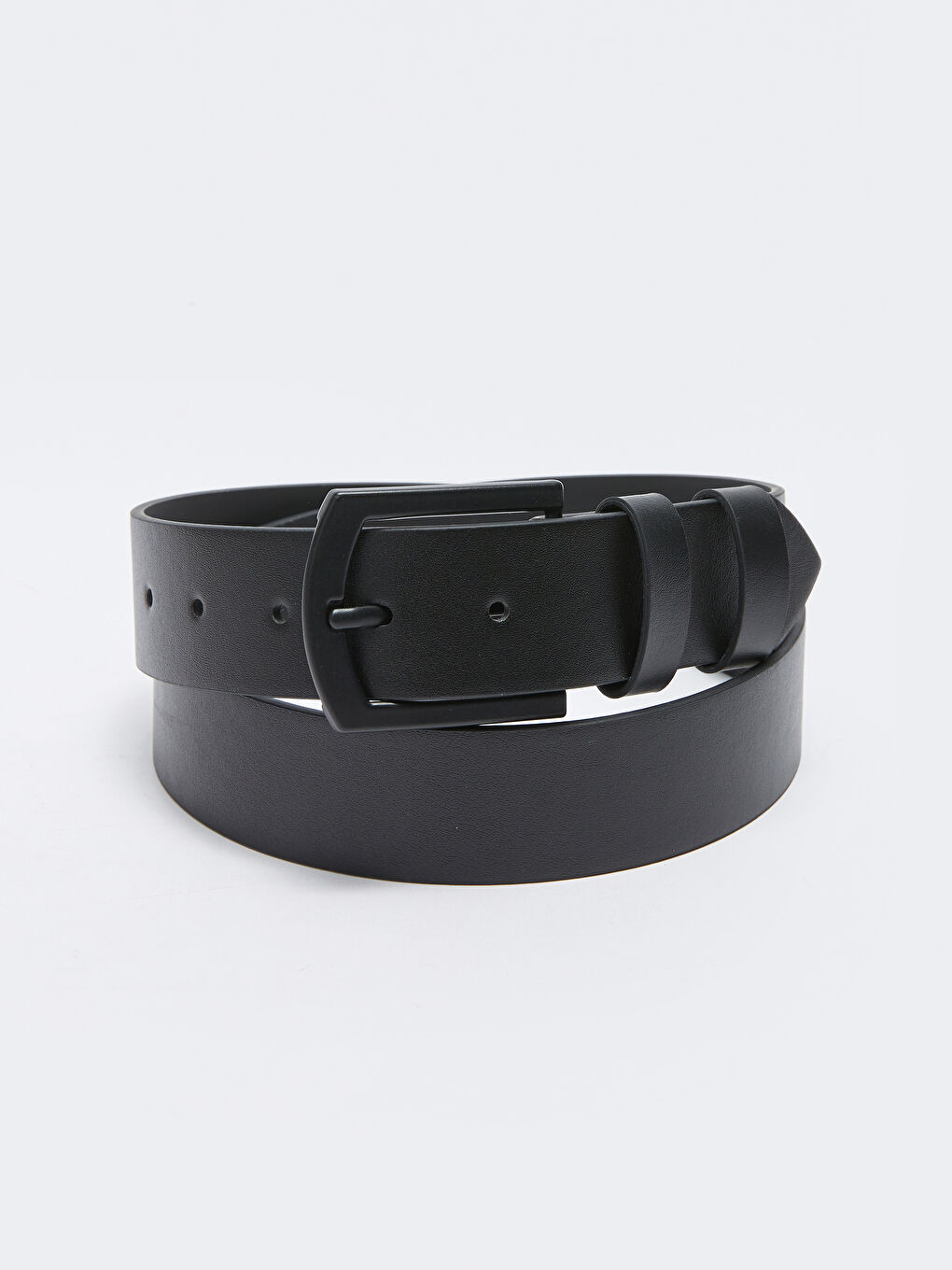 Siyah Deri Görünümlü Erkek Kemer