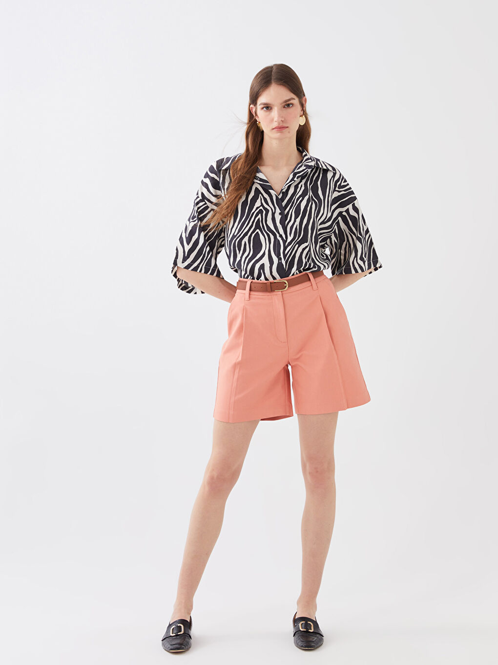 Women's High Waist Comfortable Fit Shorts -S36813Z8-GC5