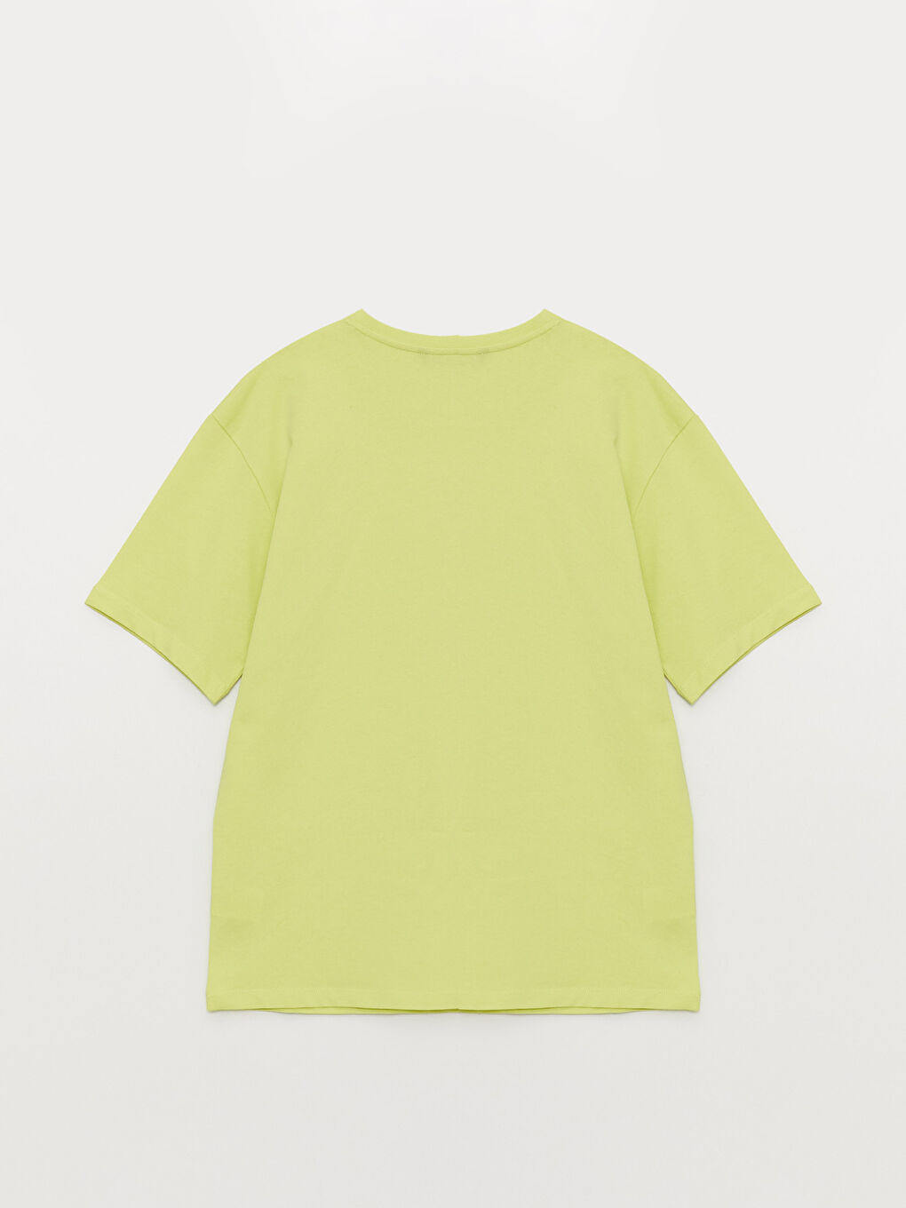 Yeşil Bisiklet Yaka Kısa Kollu Baskılı Erkek Tişört-7