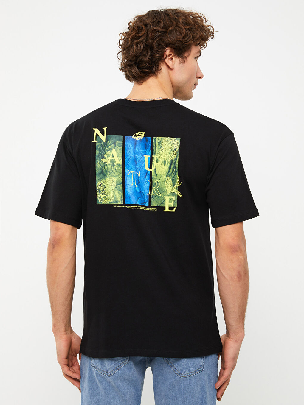 Мужская футболка с круглым вырезом и короткими рукавами-4