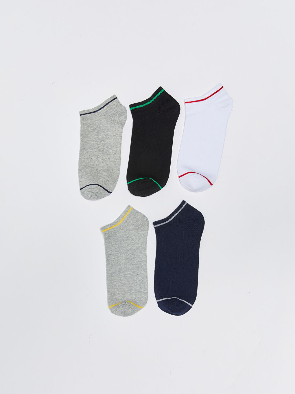 Color Block Boys' Trainer Socks 5 Pack