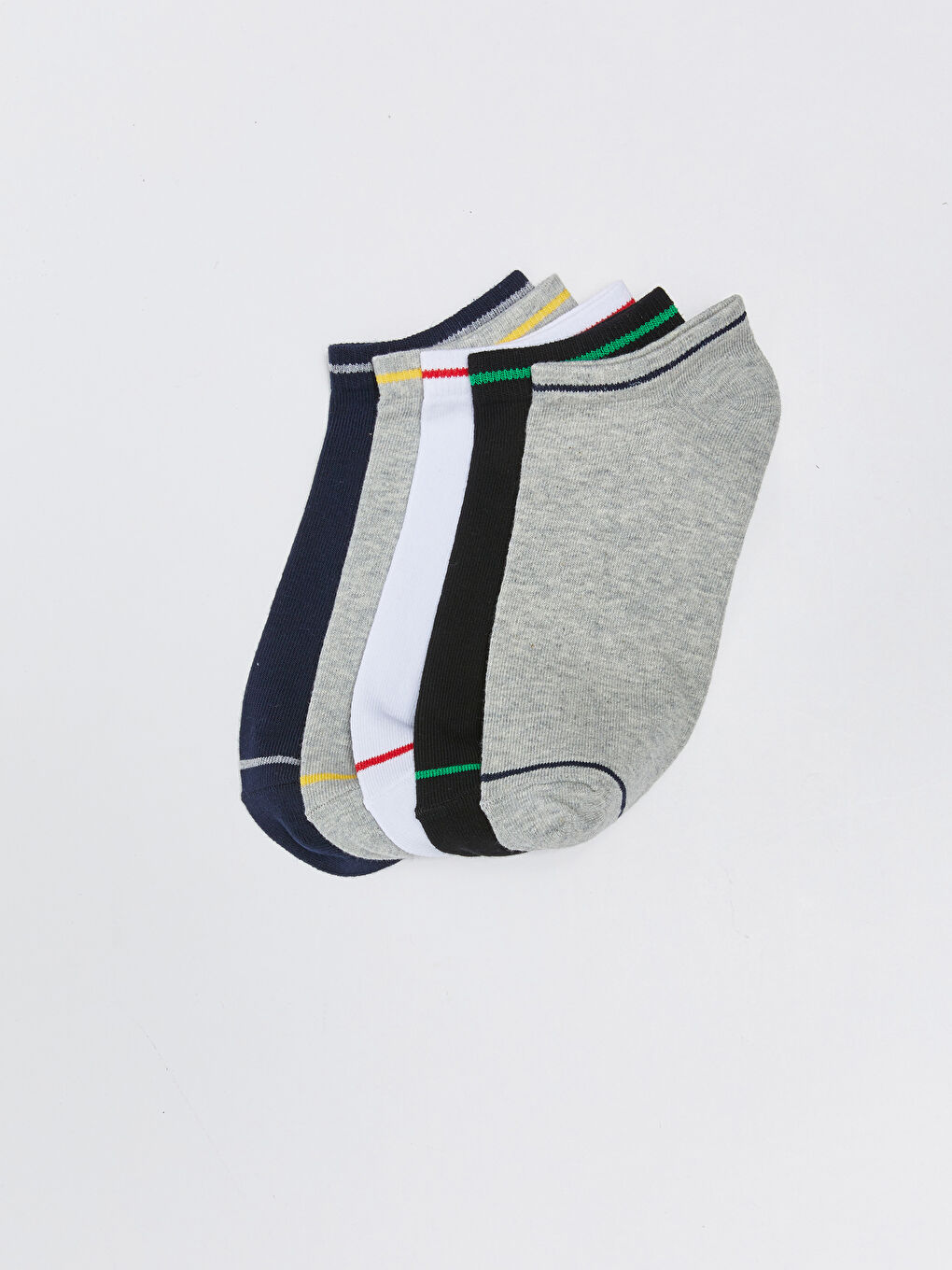 Color Block Boys' Trainer Socks 5 Pack-1