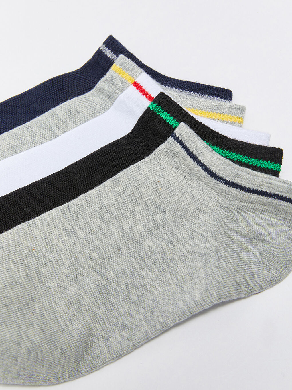 Color Block Boys' Trainer Socks 5 Pack-2