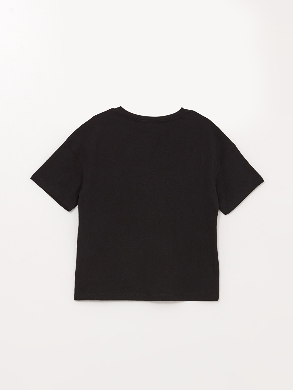 Crew Neck Printed Short Sleeve Girls' T-Shirt-1