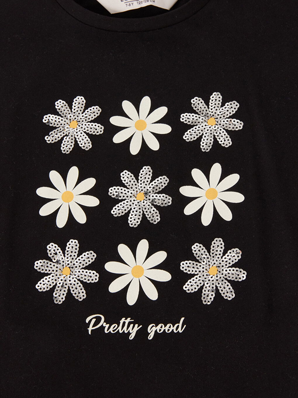 Crew Neck Printed Short Sleeve Girls' T-Shirt-2
