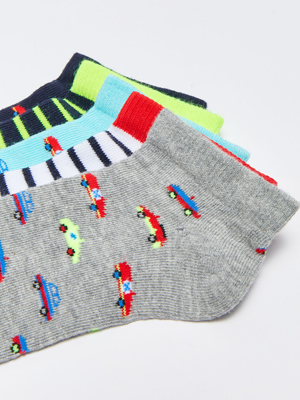 Karışık Desenli Erkek Çocuk Patik Çorap 5'li-2