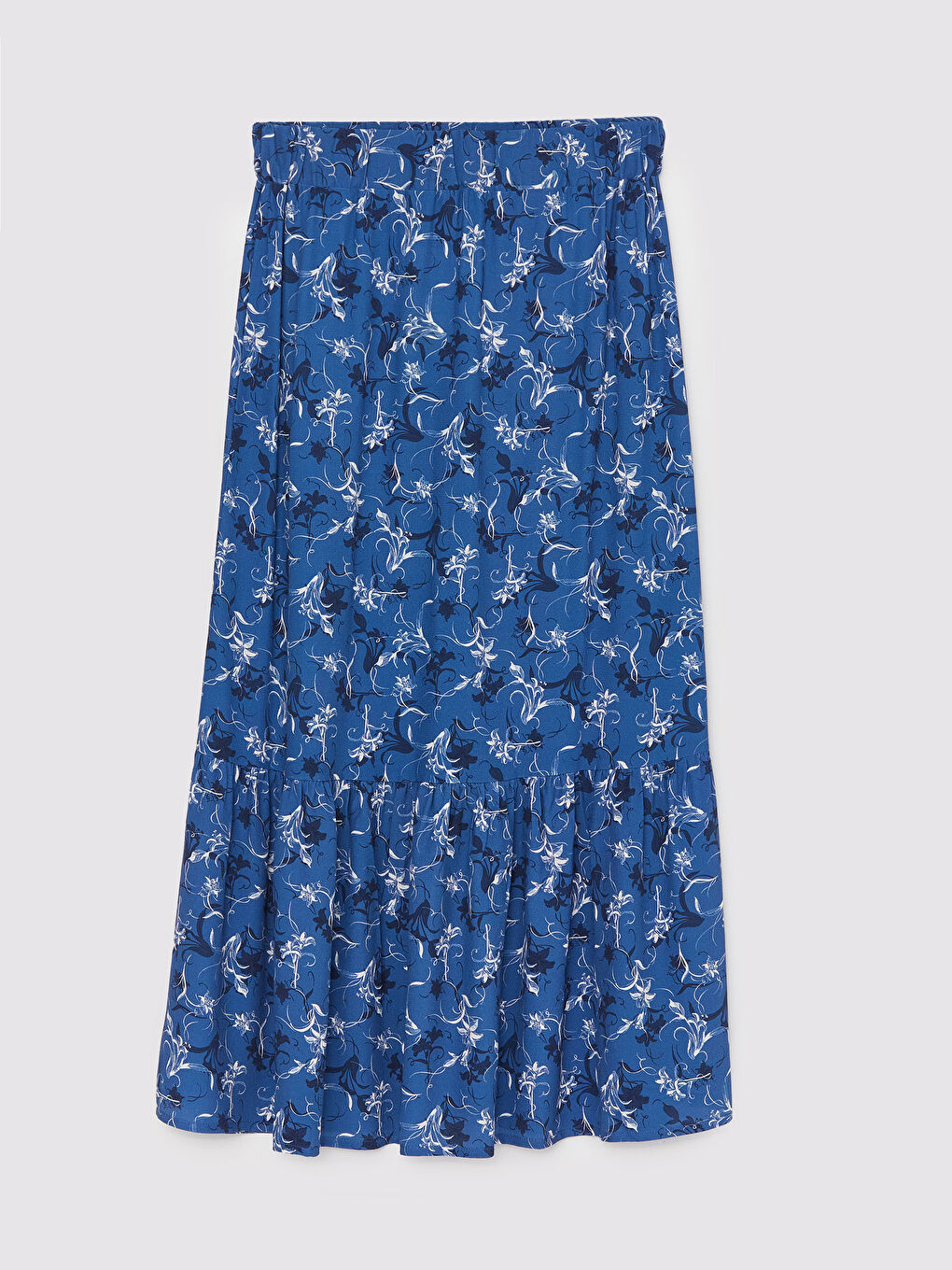 Women's Elastic Waist Patterned Flared Skirt -S36857Z8-LS4